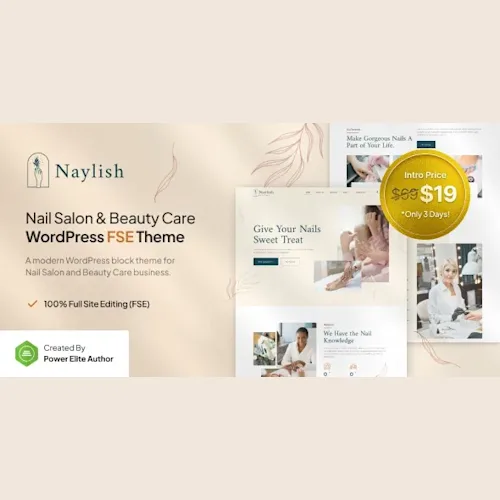 Naylish – Nail Salon & Beauty Care FSE WordPress Theme