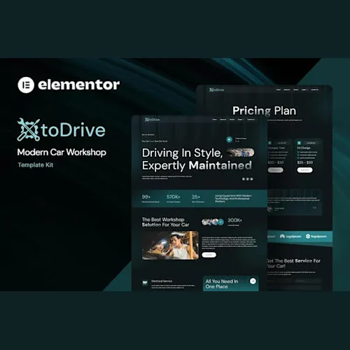 Otodrive - Modern Car Workshop Elementor Template Kit