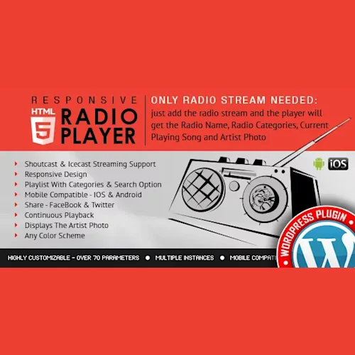 Radio Player Shoutcast & Icecast WordPress Plugin