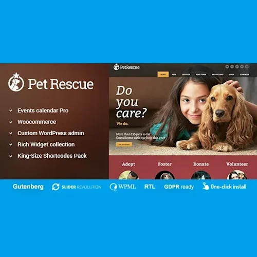 Pet Rescue – Animals and Shelter Charity WordPress Theme
