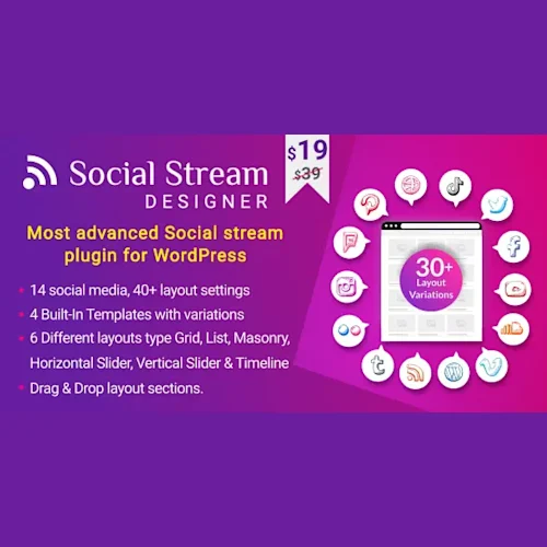 Social Stream Designer Instagram Facebook Twitter Feed