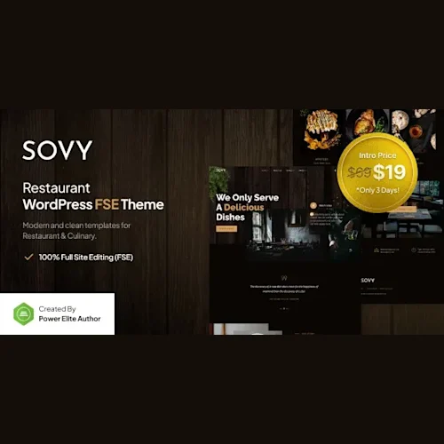 Sovy – Restaurant Full Site Editing WordPress Theme