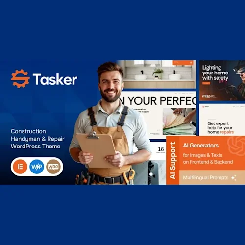 Tasker – Construction Handyman & Repair WordPress Theme