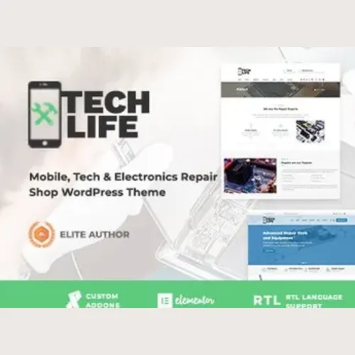 TechLife – Electronics Repair Shop WordPress Theme