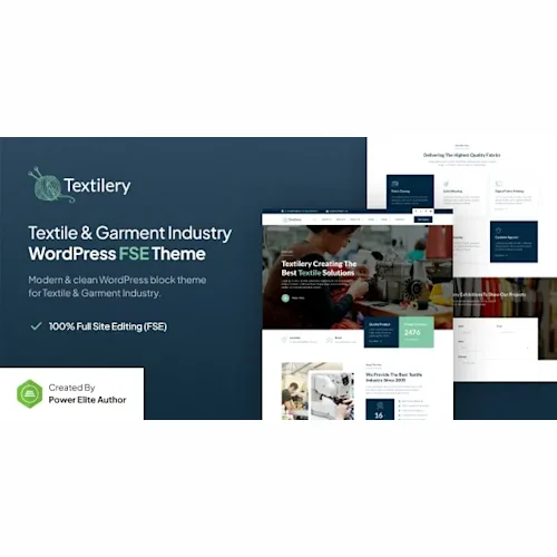 Textilery – Textile & Garment Industry FSE WordPress Theme