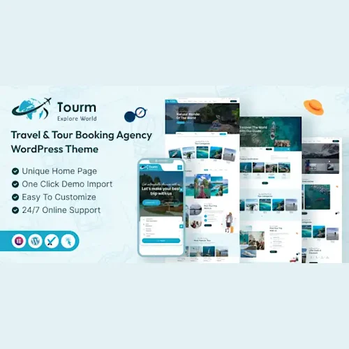 Tourm Travel & Tour Booking Agency WordPress Theme