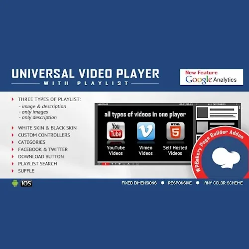 Universal Video Player for WPBakery