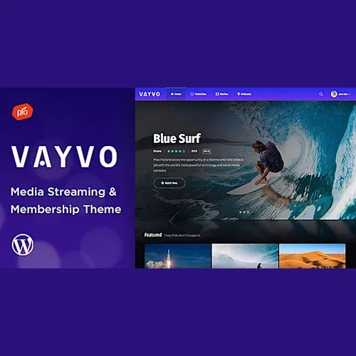 Vayvo Media Streaming & Membership WordPress Theme