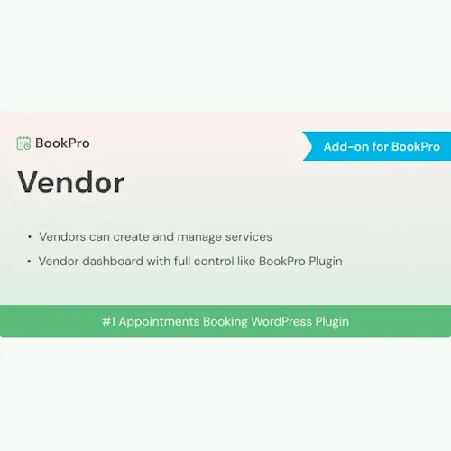 Vendor Add-on for BookPro Plugin WordPress