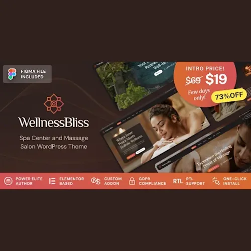 Wellness Bliss – Massage Salon & Spa WordPress Theme