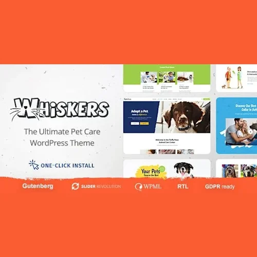 Whiskers – Pets Store, Vet Clinic, Animal Adoption Theme