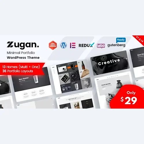 Zugan – Minimal Portfolio WordPress Theme