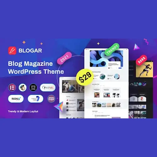 Blogar – Blog Magazine WordPress Theme