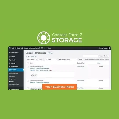 Storage for Contact Form CF7