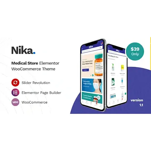 Nika – Medical Elementor WooCommerce Theme