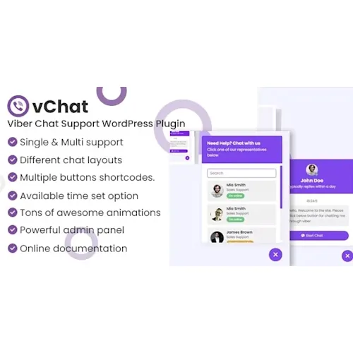 vChat - Viber Chat Support WordPress Plugin